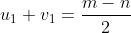 u_1+v_1=\dfrac{m-n}{2}